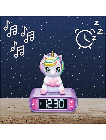Despertador digital con unicornio 3d y efectos de sonido