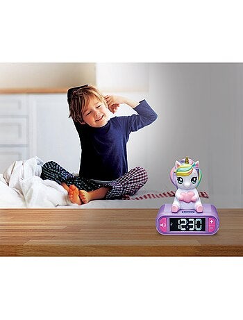 Despertador digital con unicornio 3d y efectos de sonido