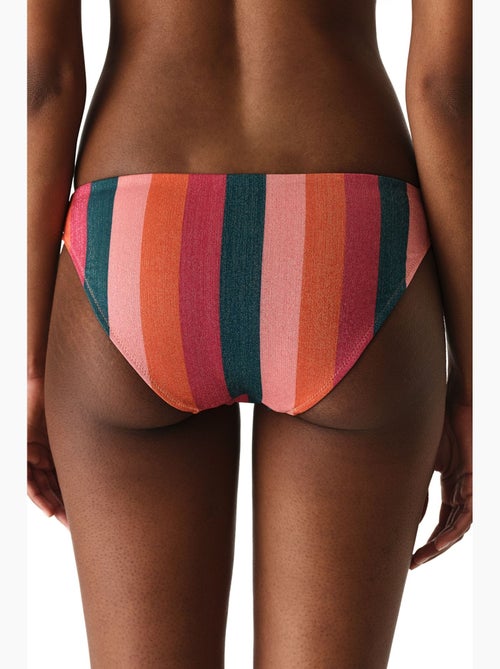 Devin braguita de bikini a rayas con hilo metalizado y talle medio penti - Kiabi Devin braguita de bikini a rayas con hilo metalizado y talle medio penti - Kiabi