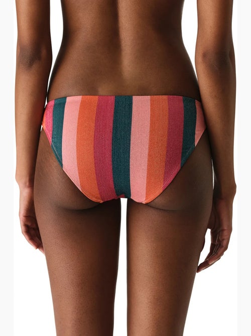 Devin braguita de bikini a rayas con hilo metalizado y talle medio penti - Kiabi Devin braguita de bikini a rayas con hilo metalizado y talle medio penti - Kiabi