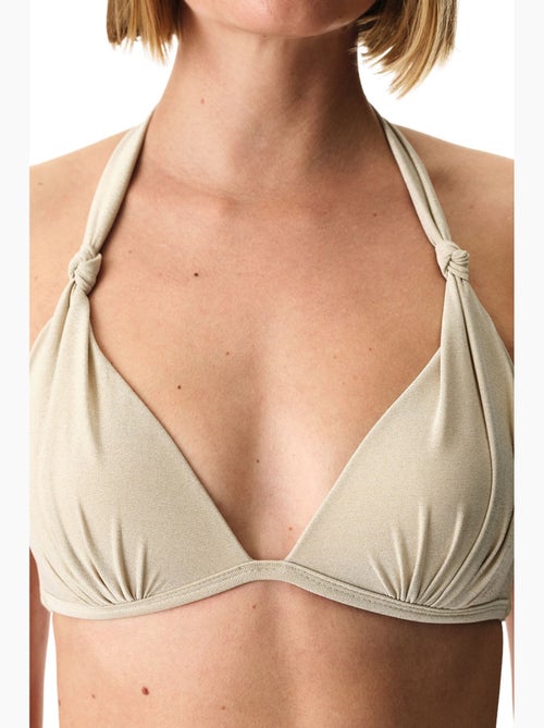 Devon top de bikini fruncido y brillante penti - Kiabi