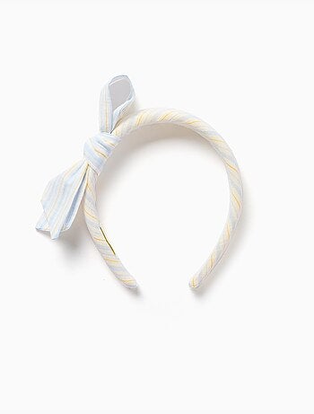 Diadema acolchada a rayas con lazo B&S