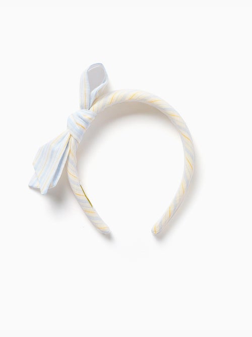 Diadema acolchada a rayas con lazo B&S - Kiabi
