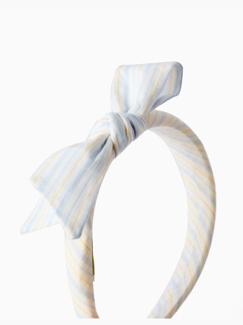 Diadema acolchada a rayas con lazo B&S - Kiabi
