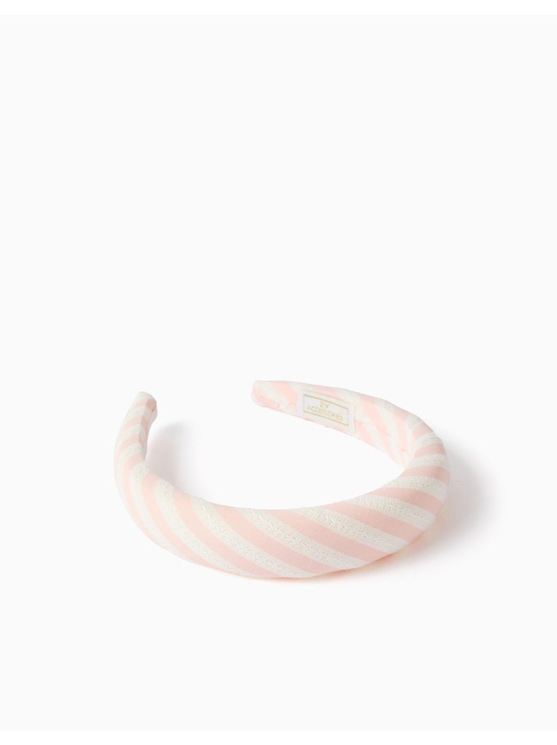 Diadema acolchada a rayas Rosa - Kiabi
