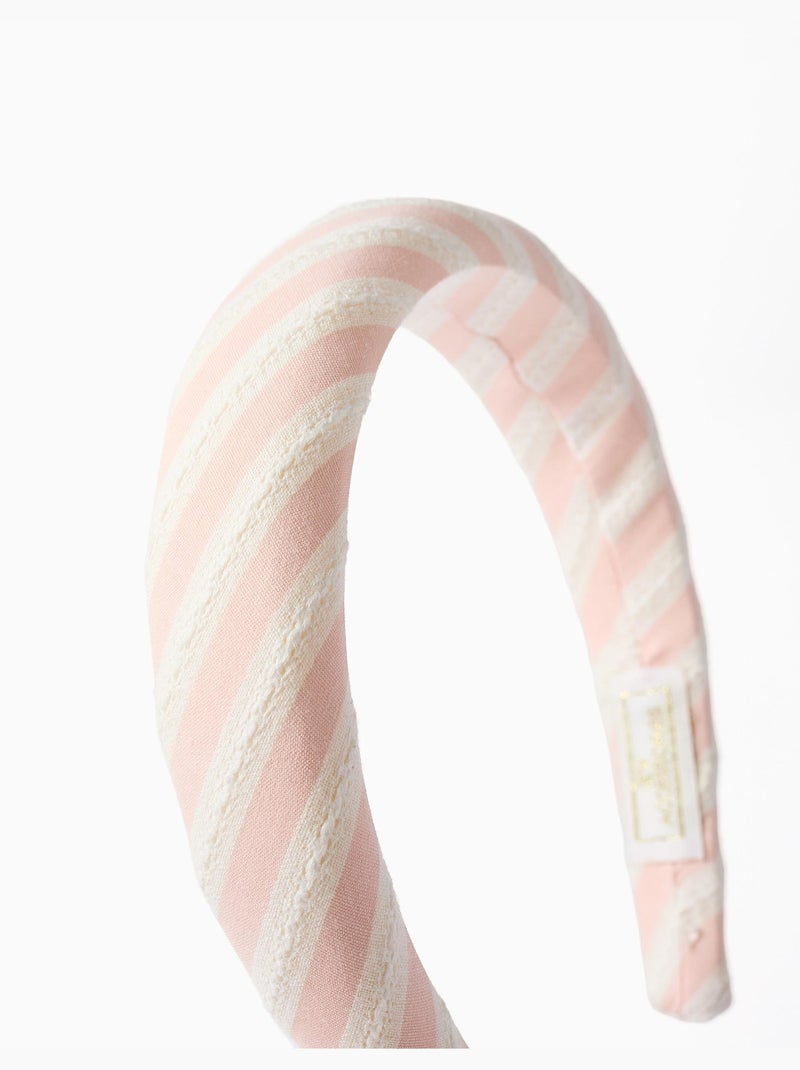 Diadema acolchada a rayas Rosa - Kiabi