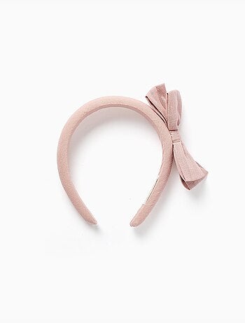 Diadema acolchada con lazo en la parte superior