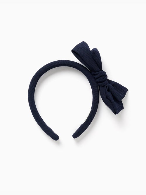 Diadema acolchada con lazo en tela gofre - Kiabi