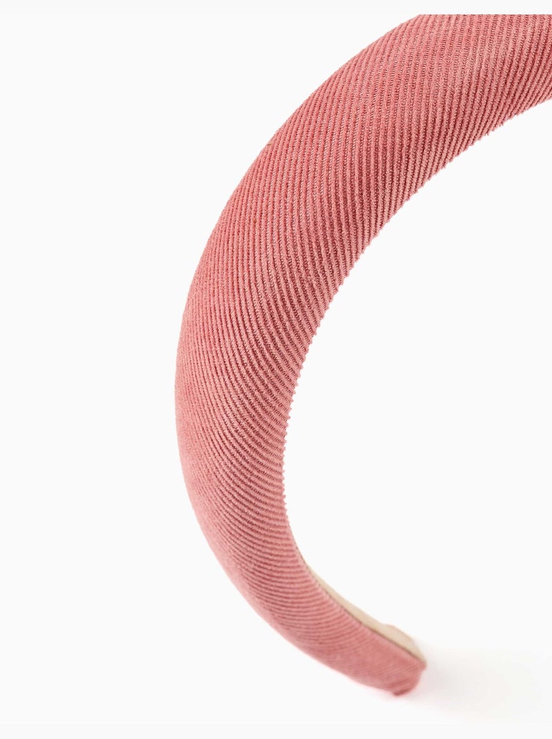 Diadema acolchada de pana Rosa - Kiabi