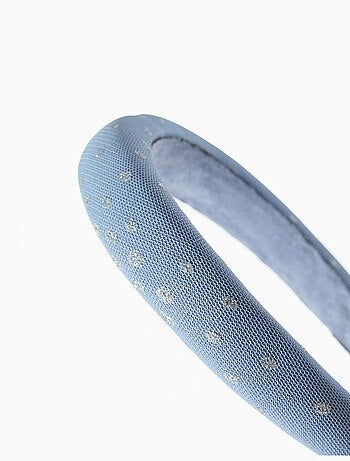 Diadema acolchada de tul con lurex