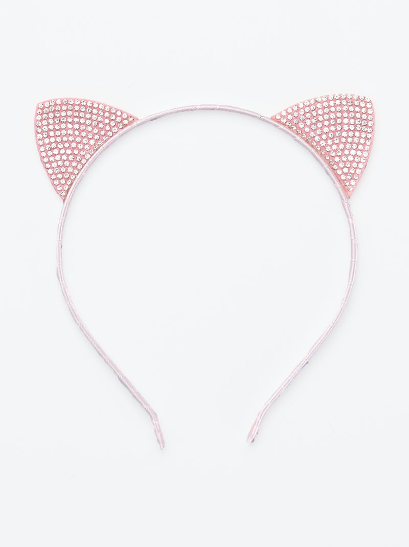 Diadema 'cabeza de gato' rosa - Kiabi