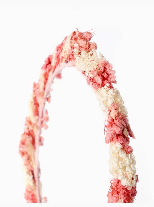 Diadema con aplicación de flores y tiras - Kiabi