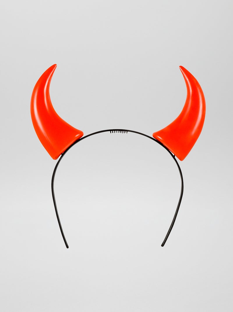Diadema con 'cuernos de diablesa' - Disfraz rojo - Kiabi