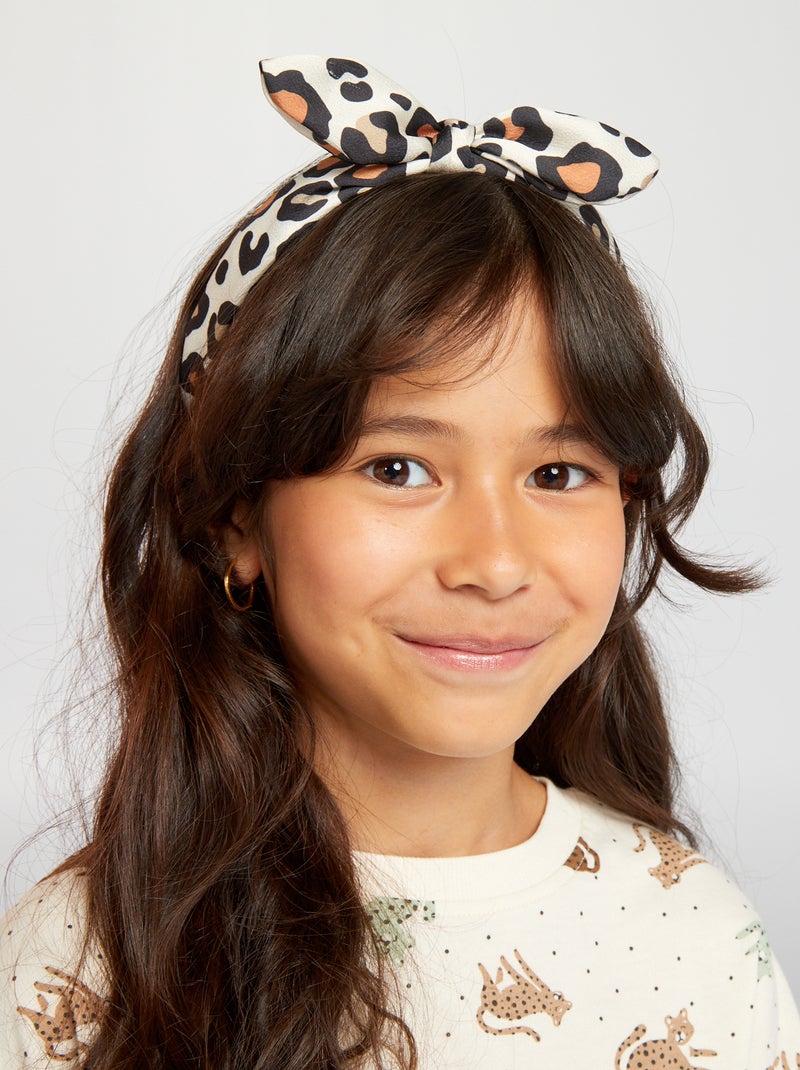 Diadema con estampado de 'leopardo' BLANCO - Kiabi