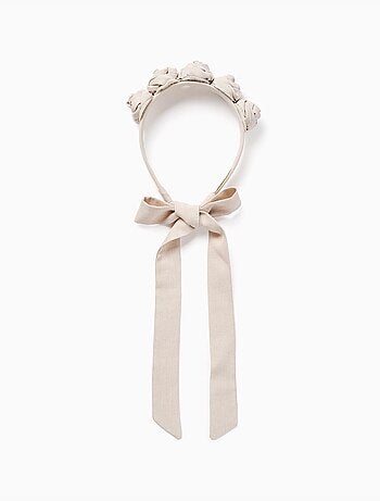 Diadema con flores y tiras