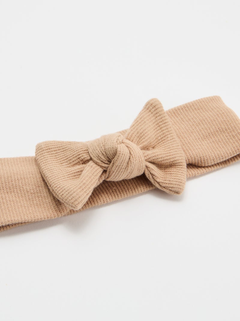 Diadema con lazo Beige - Kiabi