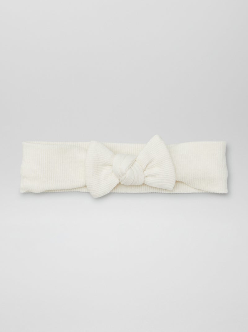 Diadema con lazo BEIGE - Kiabi