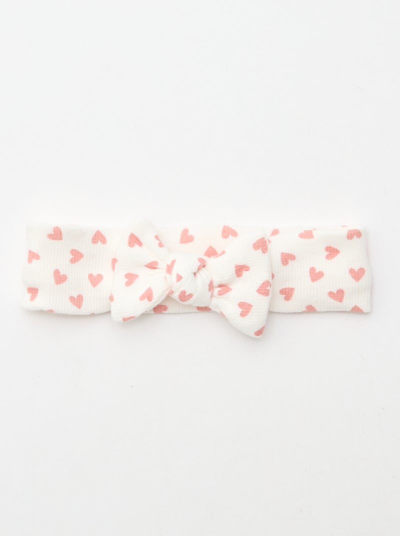 Diadema con lazo Blanco - Kiabi