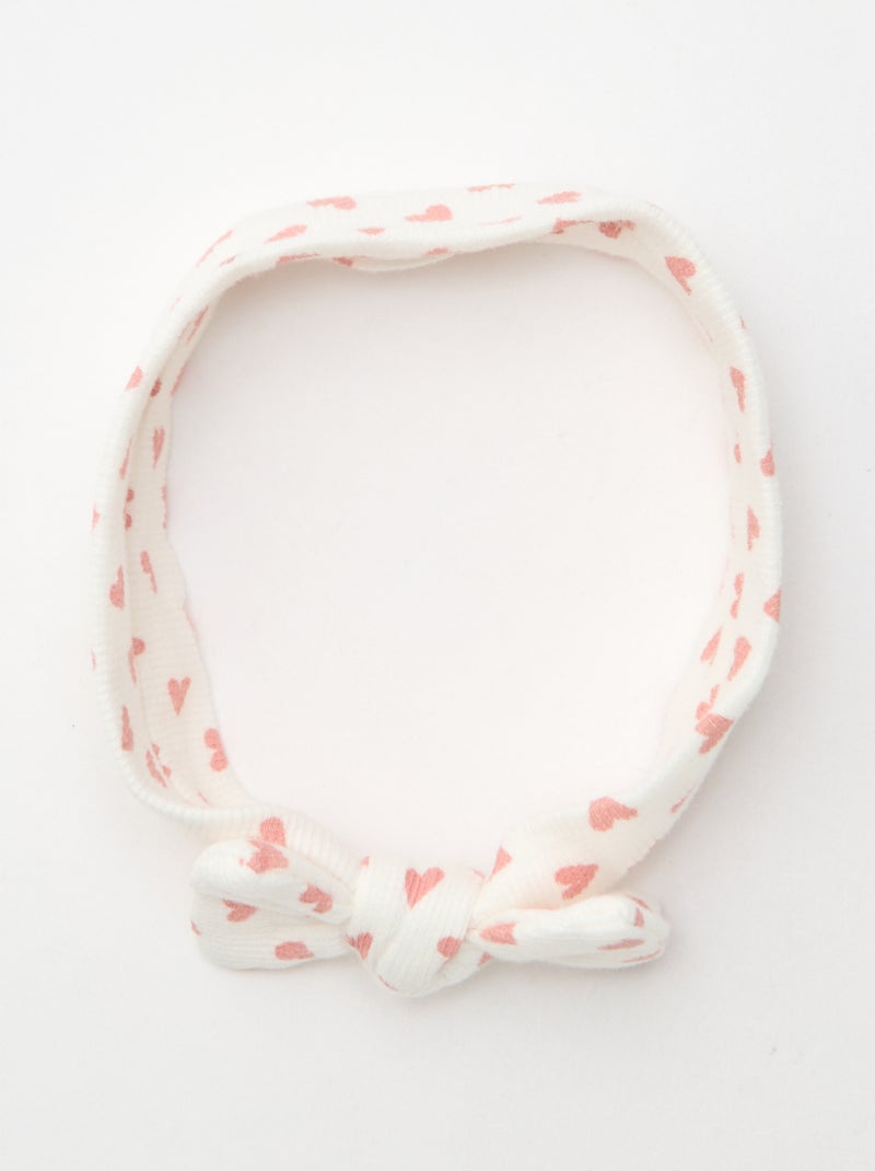 Diadema con lazo Blanco - Kiabi