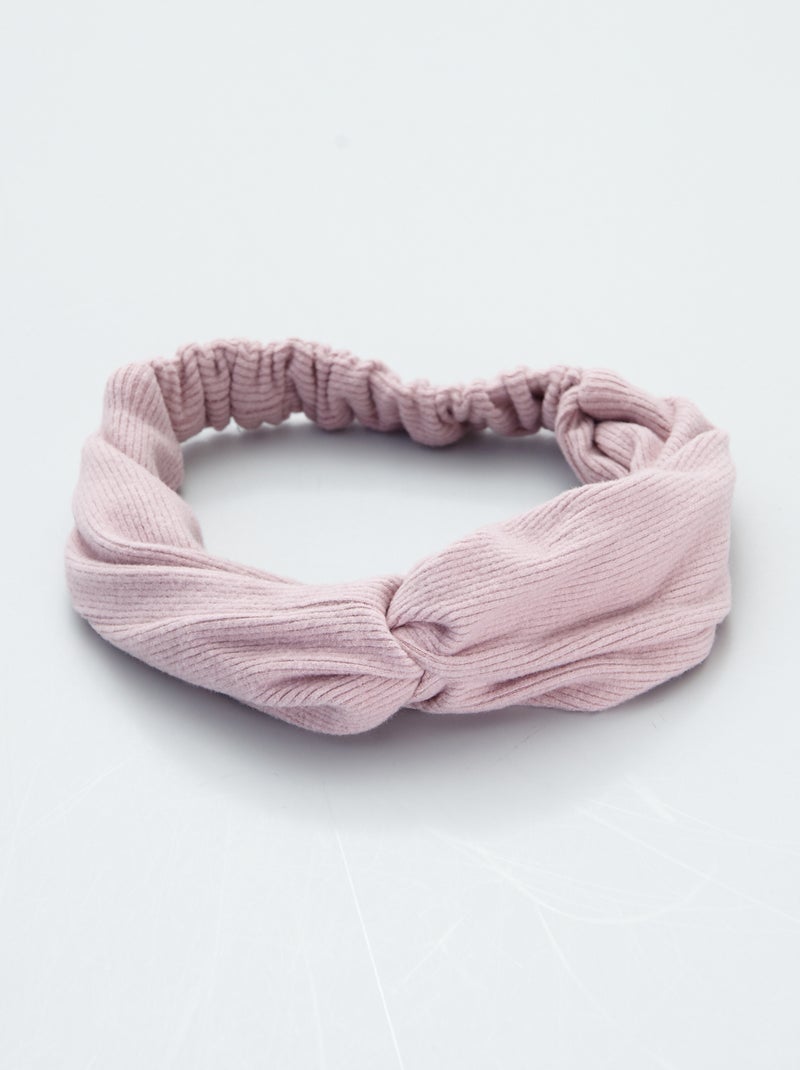 Diadema con lazo en la parte superior rosa gris - Kiabi