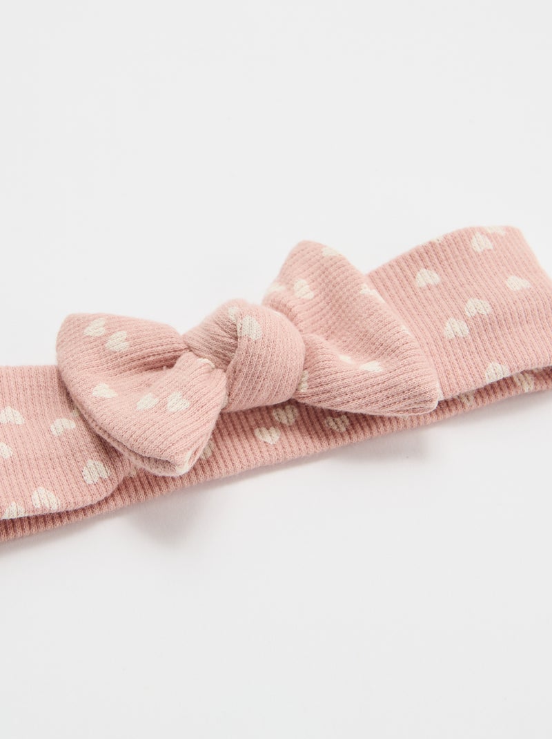 Diadema con lazo Rosa - Kiabi