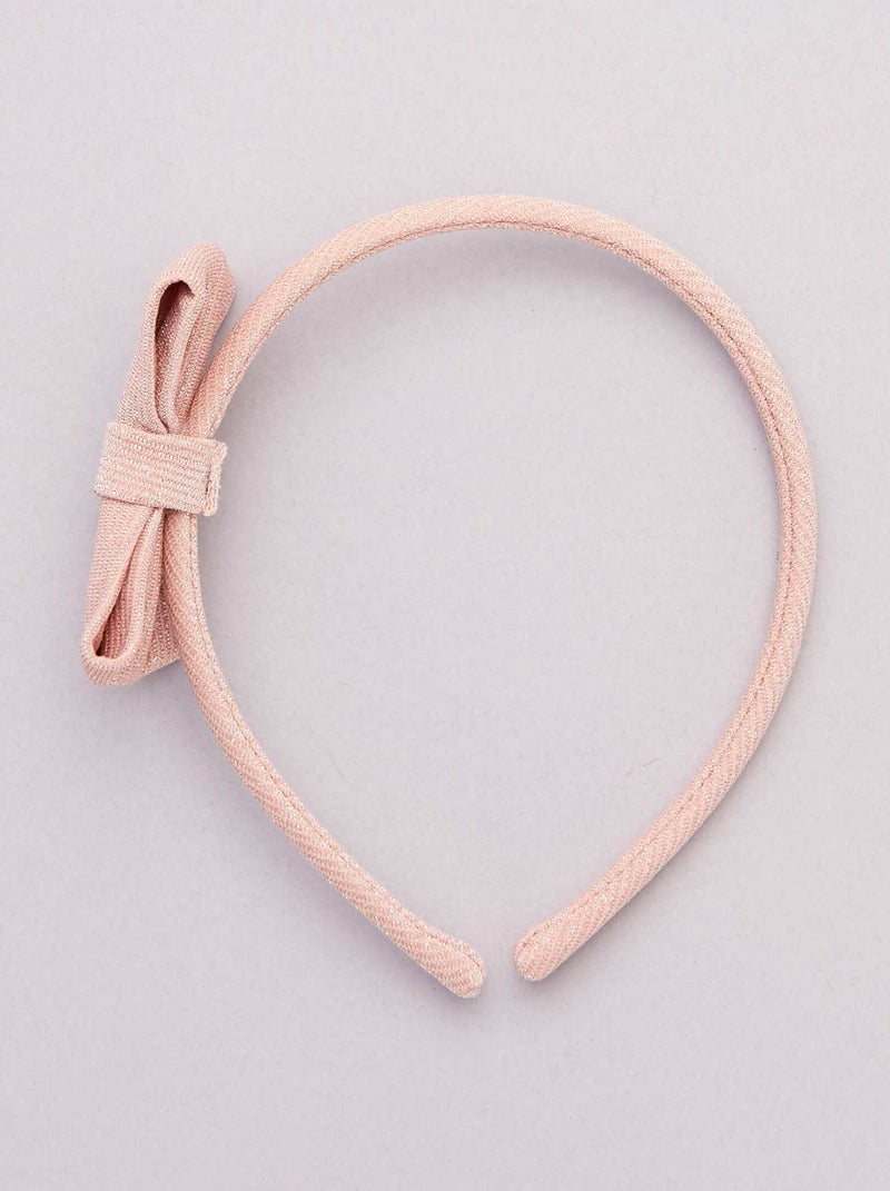 Diadema con lazo ROSA - Kiabi