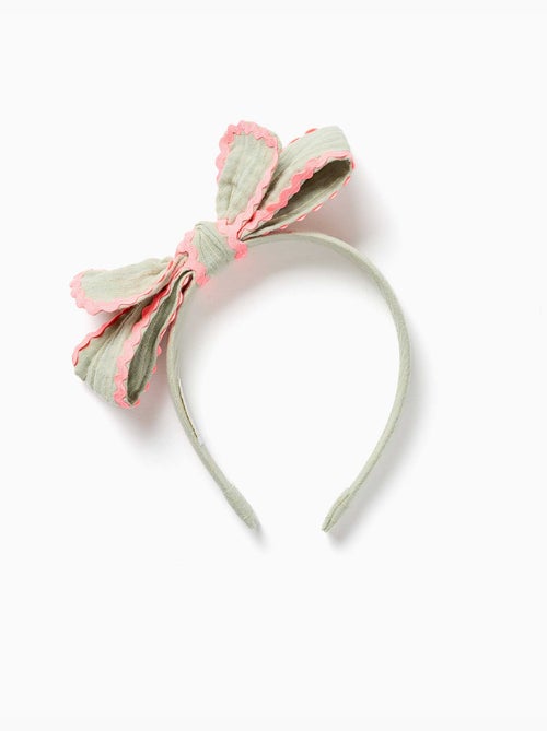 Diadema con lazo y cinta ric rac - Kiabi Diadema con lazo y cinta ric rac - Kiabi