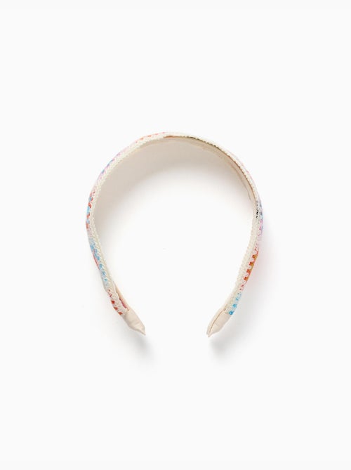 Diadema con motivo floral de ganchillo - Kiabi
