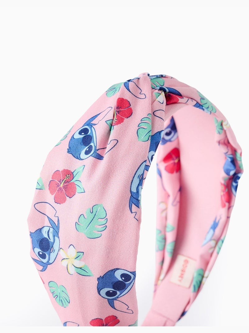 Diadema con motivo Stitch y flores Rosa claro - Kiabi
