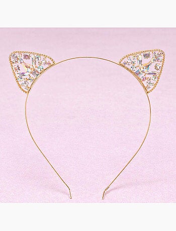 Diadema con orejas de gato para disfraz de princesa - Great Pretenders