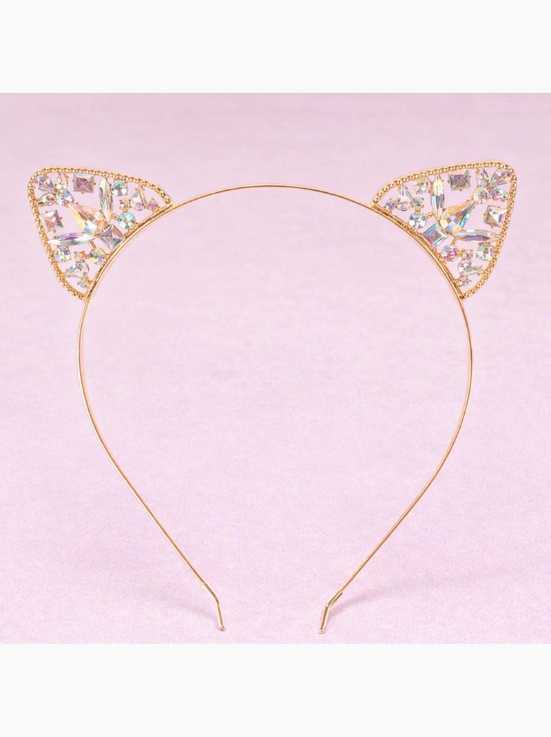 Diadema con orejas de gato para disfraz de princesa | Great Pretenders Amarillo - Kiabi