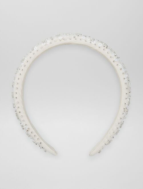 Diadema con perlas y lentejuelas - Kiabi