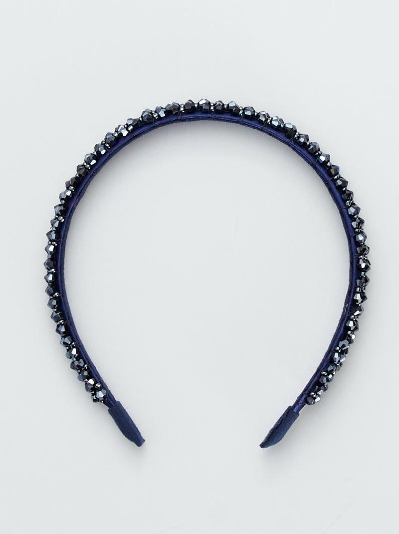 Diadema con strass azul - Kiabi