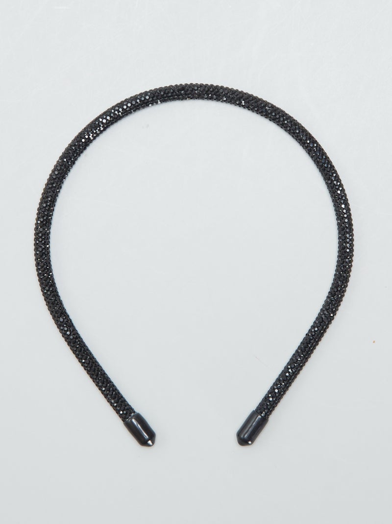 Diadema con strass NEGRO - Kiabi