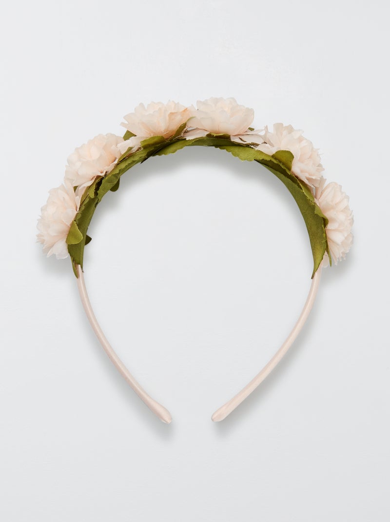 Diadema de flores ROSA - Kiabi