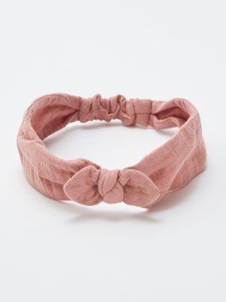 Diadema de gasa de algodón