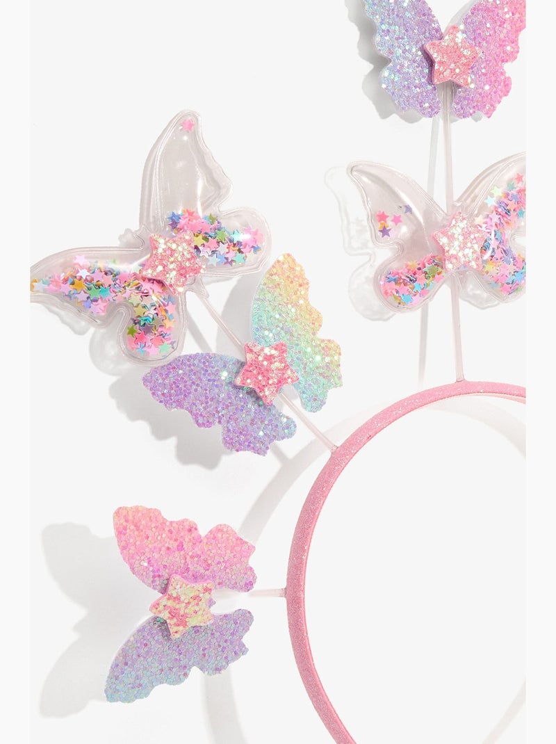 Diadema de niña con mariposa penti Rosa - Kiabi
