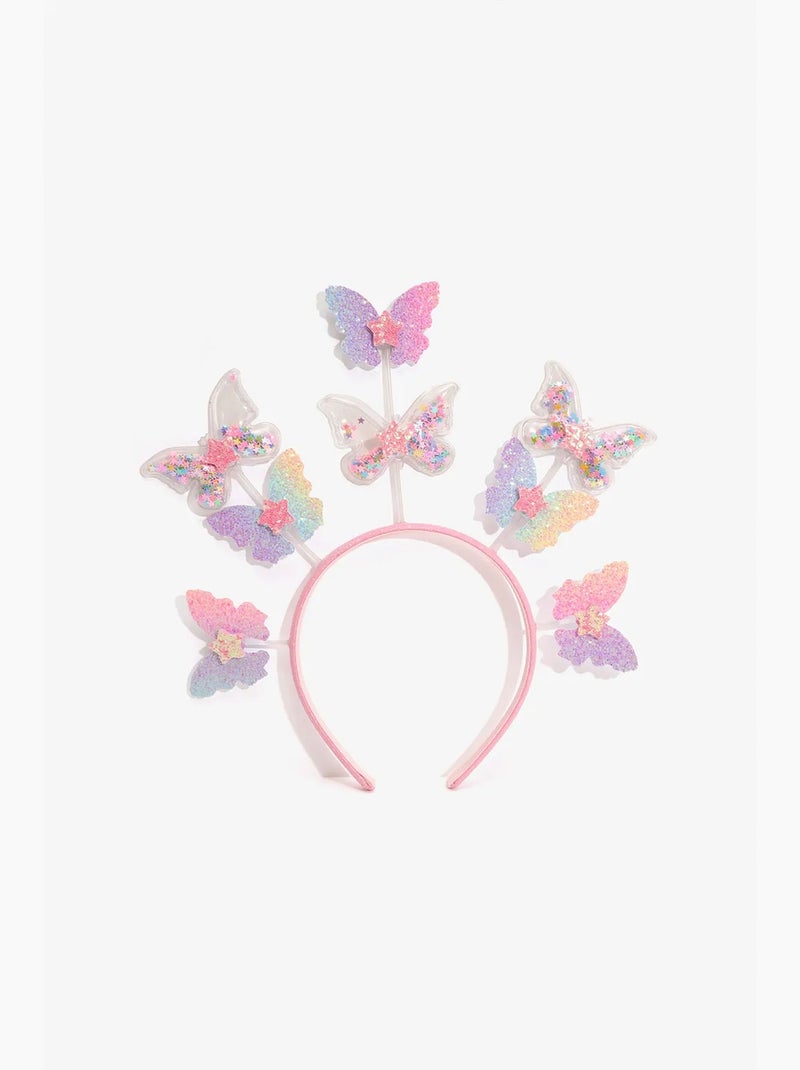 Diadema de niña con mariposa penti Rosa - Kiabi