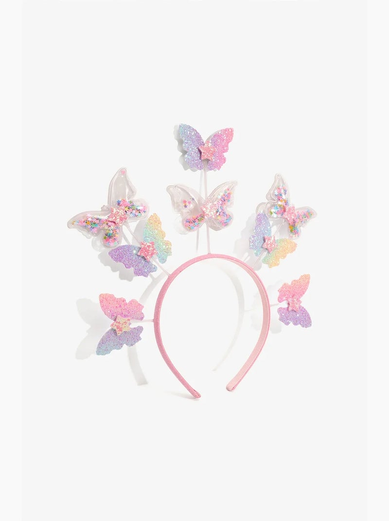 Diadema de niña con mariposa penti Rosa - Kiabi