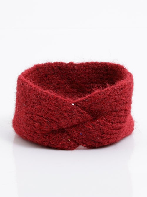 Diadema de punto cálida y brillante con lentejuelas - AFIBEL - Kiabi