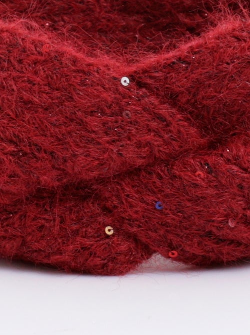 Diadema de punto cálida y brillante con lentejuelas - AFIBEL - Kiabi