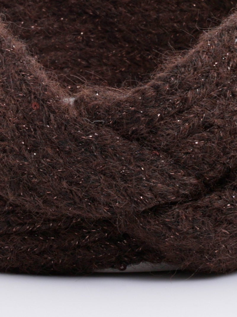 Diadema de punto cálida y brillante con lentejuelas - AFIBEL Marrón - Kiabi