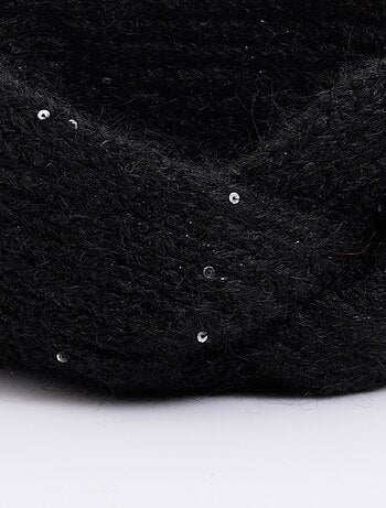 Diadema de punto cálida y brillante con lentejuelas - AFIBEL