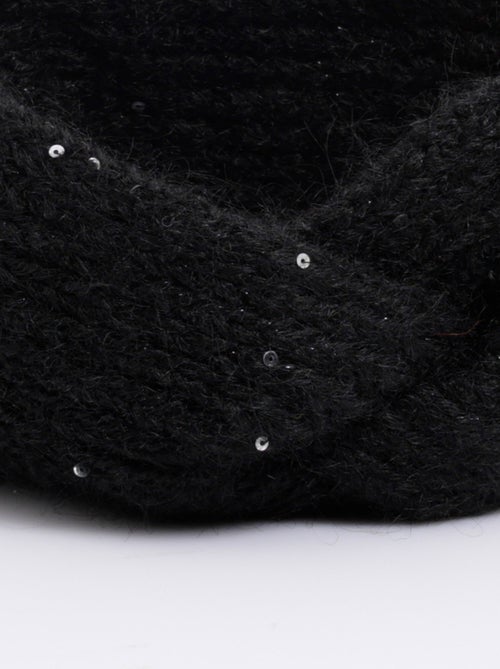Diadema de punto cálida y brillante con lentejuelas - AFIBEL - Kiabi