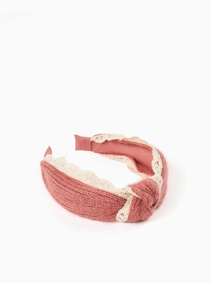 Diadema de punto con ribete de crochet Multicolor - Kiabi