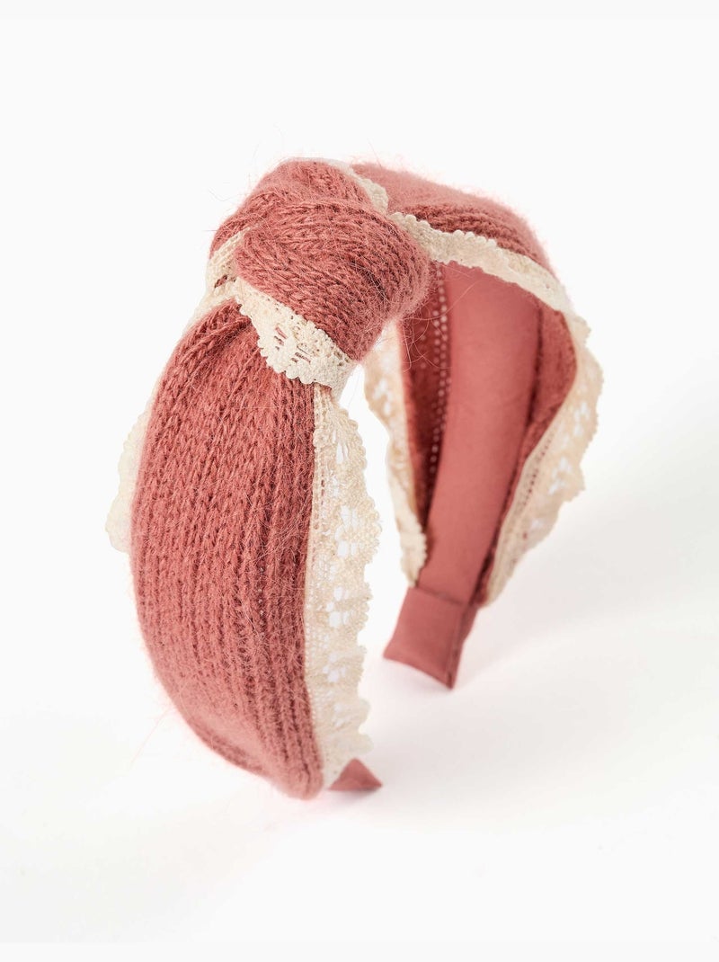 Diadema de punto con ribete de crochet Multicolor - Kiabi