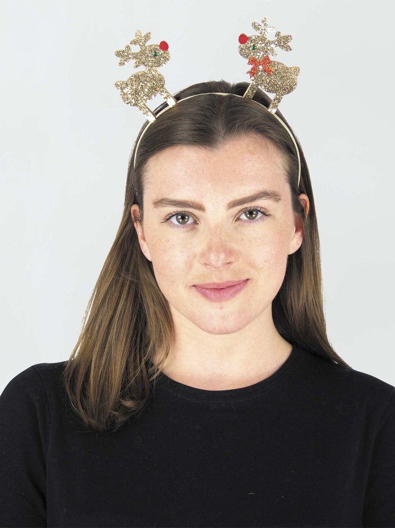 Diadema de 'reno de Navidad' con brillos AMARILLO - Kiabi