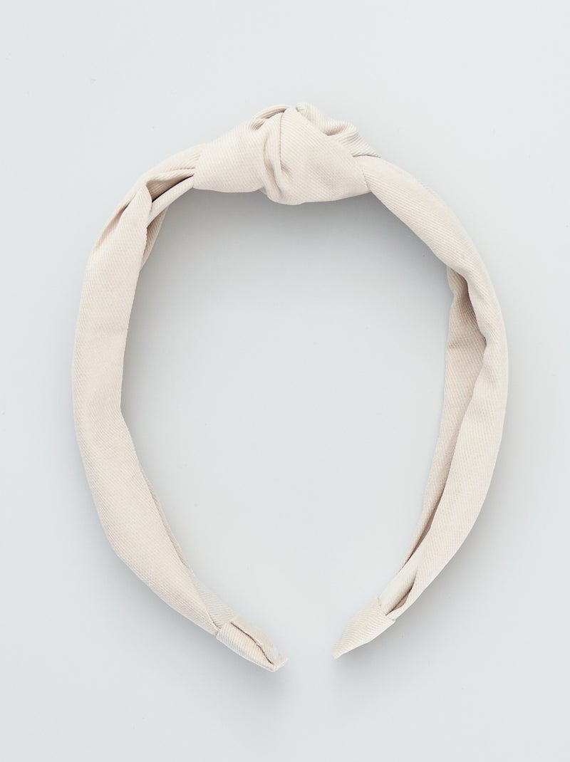 Diadema de tela BEIGE - Kiabi