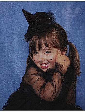 Diadema de terciopelo con sombrero de bruja