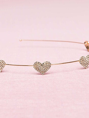 Diadema di cabeza niña corazones strass - Great Pretenders